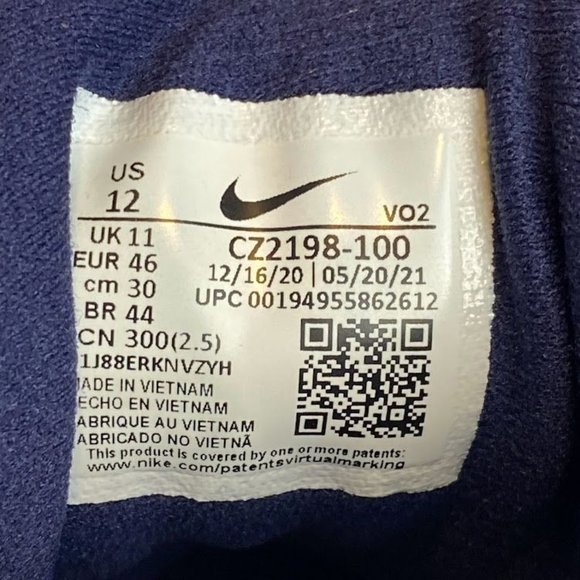 Nike Air Total Max Uptempo Men Size 12 CZ2198 100 Midnight Navy Basketball Shoes - Picture 9 of 11